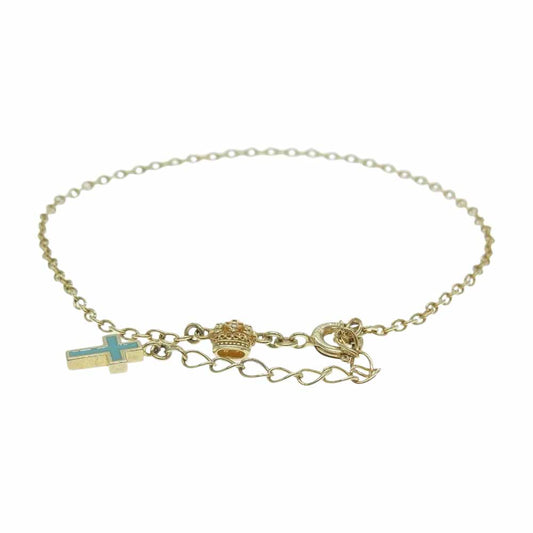 Justin Davis ジャスティンデイビス クロスクラウン ブレスレット ゴールド ゴールド系【中古】