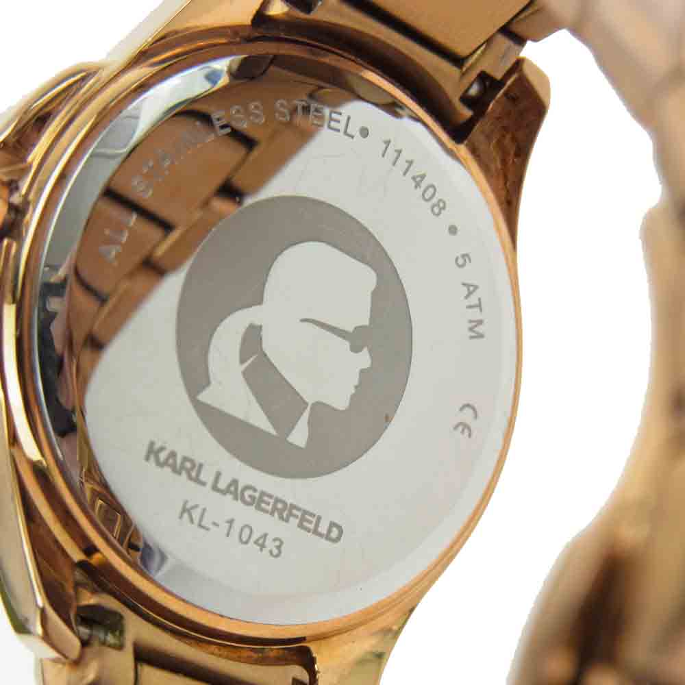 カールラガーフェルド KL-1043 スタッズ デザイン 時計 ゴールド ゴールド系【中古】