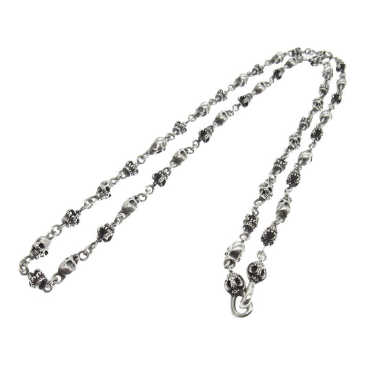 Justin Davis ジャスティンデイビス SNJ126 SKULL DIVINE スカル クラウン チェーン ネックレス シルバー系【中古】