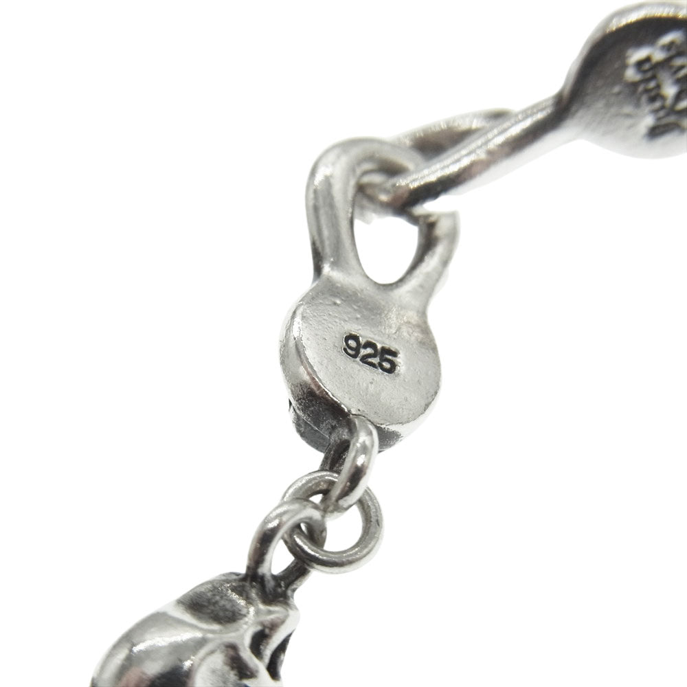 Justin Davis ジャスティンデイビス SNJ126 SKULL DIVINE スカル クラウン チェーン ネックレス シルバー系【中古】