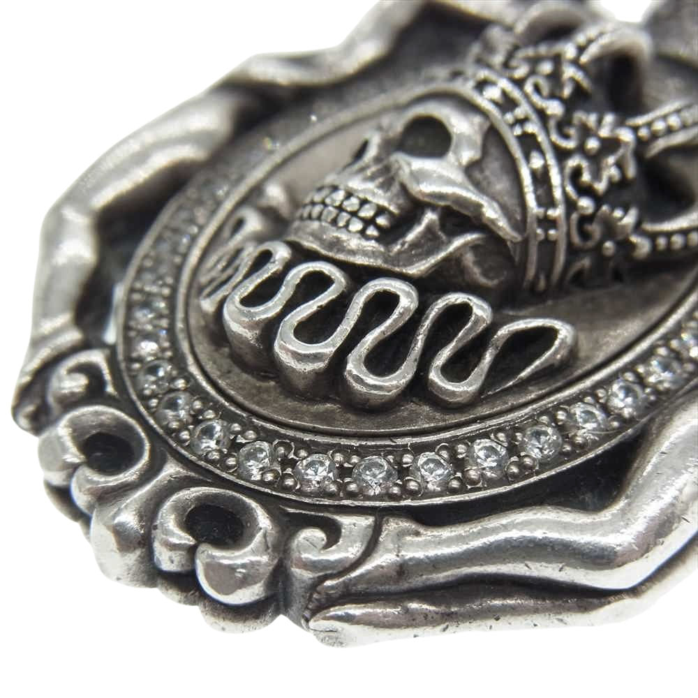 Justin Davis ジャスティンデイビス SPJ525 M.THUNDER CAMEO スカル カメオ ペンダント シルバー系【中古】