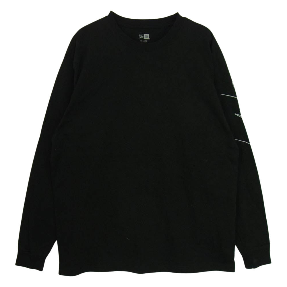 Yohji Yamamoto POUR HOMME ヨウジヤマモトプールオム HN-T99-083 New Era YY Signature LOGO Long sleeve T-shirt ニューエラ シグネチャー 袖ロゴ 長袖 Tシャツ カットソー ブラック系 6【中古】