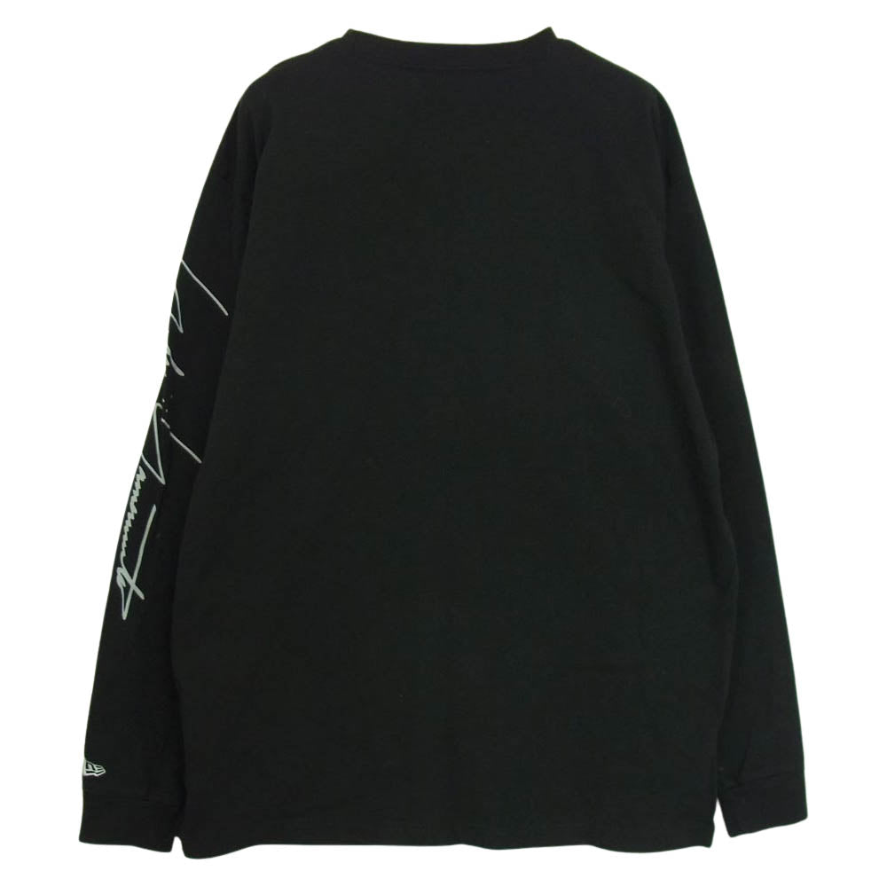 Yohji Yamamoto POUR HOMME ヨウジヤマモトプールオム HN-T99-083 New Era YY Signature LOGO Long sleeve T-shirt ニューエラ シグネチャー 袖ロゴ 長袖 Tシャツ カットソー ブラック系 6【中古】