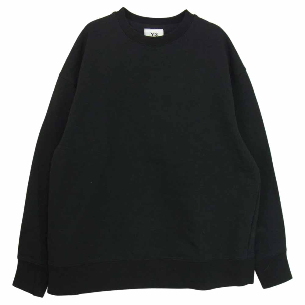 Yohji Yamamoto ヨウジヤマモト Y-3 ワイスリー H16333 M 3 STP TERRY CREW SWEATSHIRT ストライプ テリー クルーネック スウェット トレーナー ブラック系 M【中古】
