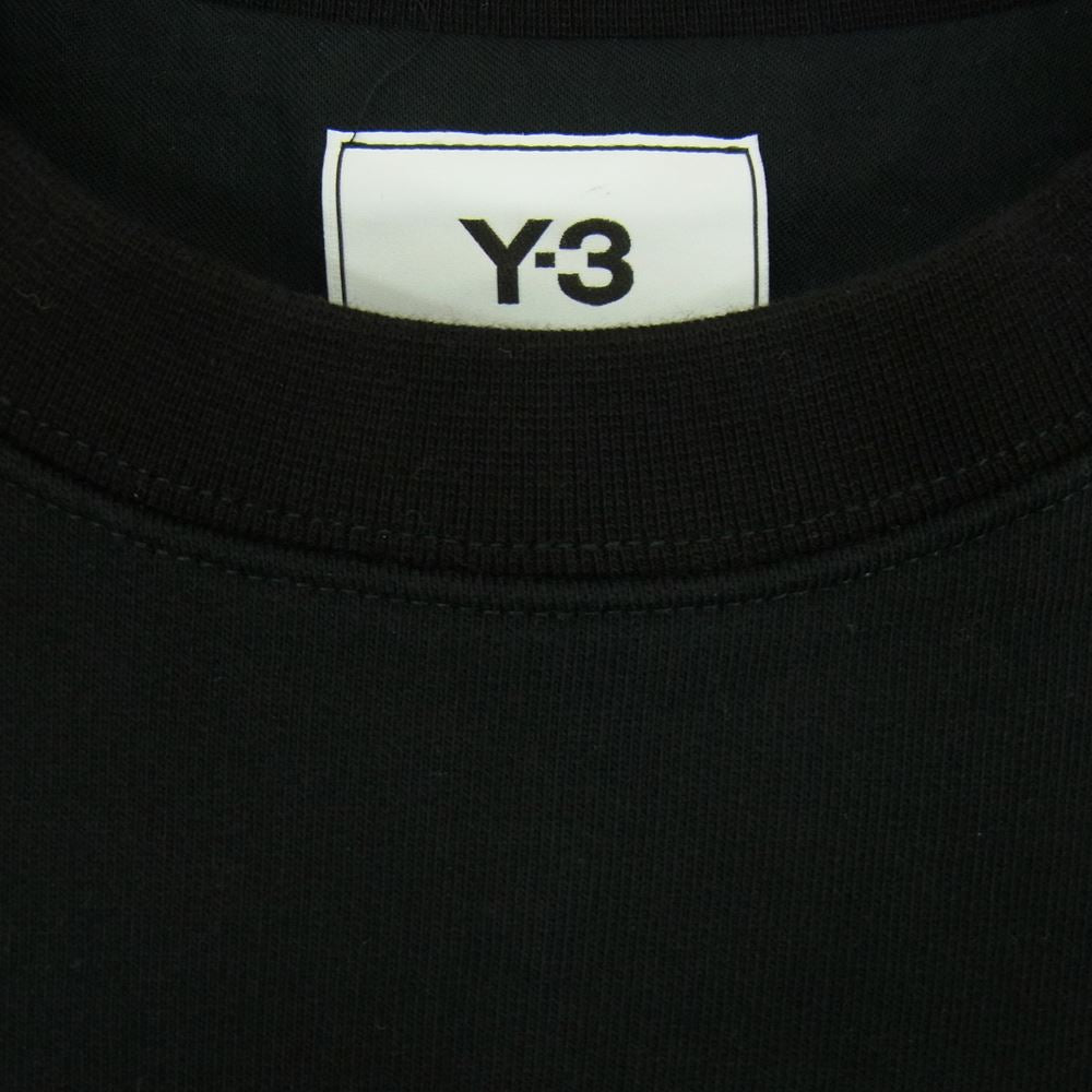 Yohji Yamamoto ヨウジヤマモト Y-3 ワイスリー H16333 M 3 STP TERRY CREW SWEATSHIRT ストライプ テリー クルーネック スウェット トレーナー ブラック系 M【中古】