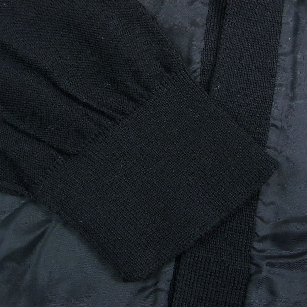 COMME des GARCONS HOMME PLUS コムデギャルソンオムプリュス 21AW PH-N023 異素材 キュプラ切替 Vネック カーディガン ブラック系 L【中古】