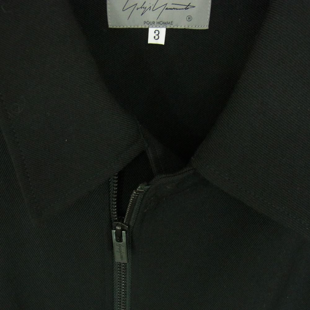 Yohji Yamamoto POUR HOMME ヨウジヤマモトプールオム 21AW HX-B18-103 G-ファスナーB  ウール アーミーギャバジン ドローストリング コート ブラック系 3【中古】