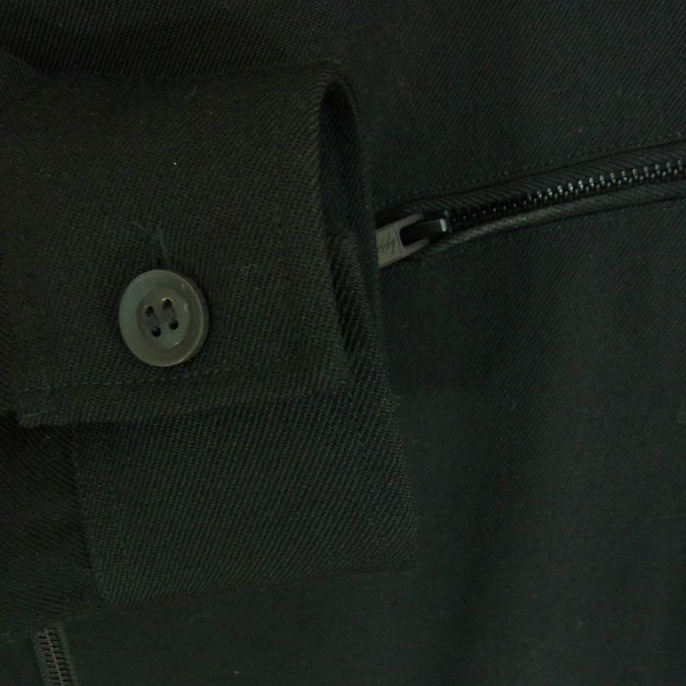 Yohji Yamamoto POUR HOMME ヨウジヤマモトプールオム 21AW HX-B18-103 G-ファスナーB  ウール アーミーギャバジン ドローストリング コート ブラック系 3【中古】