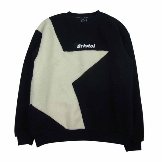 F.C.R.B. エフシーアールビー 21AW FCRB-212027 BOA FLEECE BIG STAR CREWNECK TOP ボア フリース ビック スター クールネック スウェット ブラック系 M【中古】