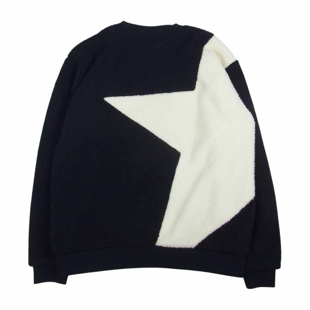 F.C.R.B. エフシーアールビー 21AW FCRB-212027 BOA FLEECE BIG STAR CREWNECK TOP ボア フリース ビック スター クールネック スウェット ブラック系 M【中古】