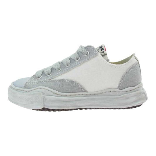 MIHARA YASUHIRO ミハラヤスヒロ A08FW713 PETERSON LOW オーバーダイ ローカット キャンバス スニーカー ホワイト系 グレー系 41【中古】