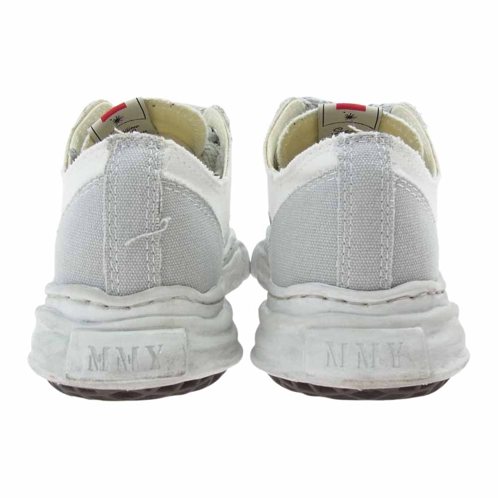 MIHARA YASUHIRO ミハラヤスヒロ A08FW713 PETERSON LOW オーバーダイ ローカット キャンバス スニーカー ホワイト系 グレー系 41【中古】