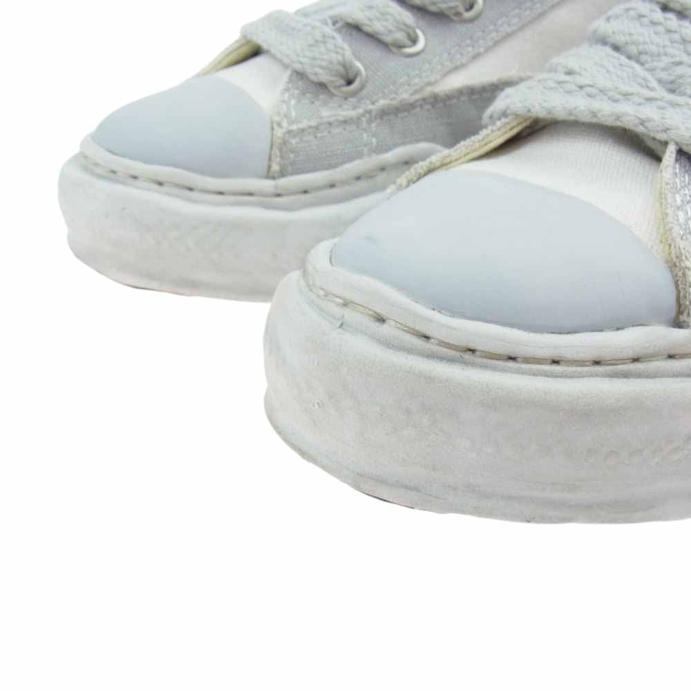 MIHARA YASUHIRO ミハラヤスヒロ A08FW713 PETERSON LOW オーバーダイ ローカット キャンバス スニーカー ホワイト系 グレー系 41【中古】