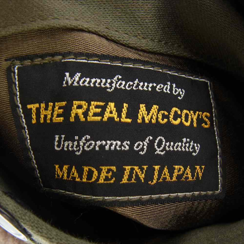 The REAL McCOY'S ザリアルマッコイズ TYPE B-10 ROUGH WEAR 502d P.I.R ラフウェア実名復刻 フライトジャケット グリーン系 36【中古】