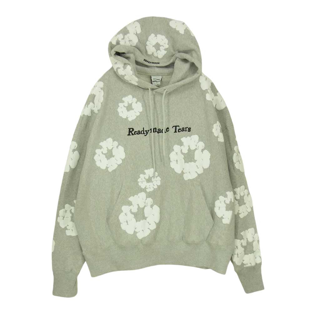 READY MADE レディメイド RE-DT-GY-00-00-08  DENIM TEARS デニムティアーズ COTTON WREATH HOODIE フーディー パーカー グレー グレー系 L【美品】【中古】