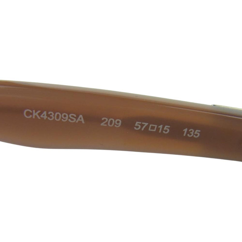 カルバンクライン CK4309SA 209 カラーレンズ サングラス アイウェア 眼鏡 ベージュ系 57□15 135【中古】