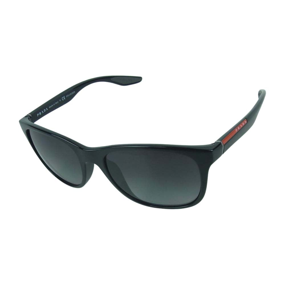 PRADA SPORTS プラダスポーツ SPS 03O 1AB-5W1 ロゴフレーム カラーレンズ サングラス アイウェア 眼鏡 イタリア製 ブラック系 55□18 140【中古】