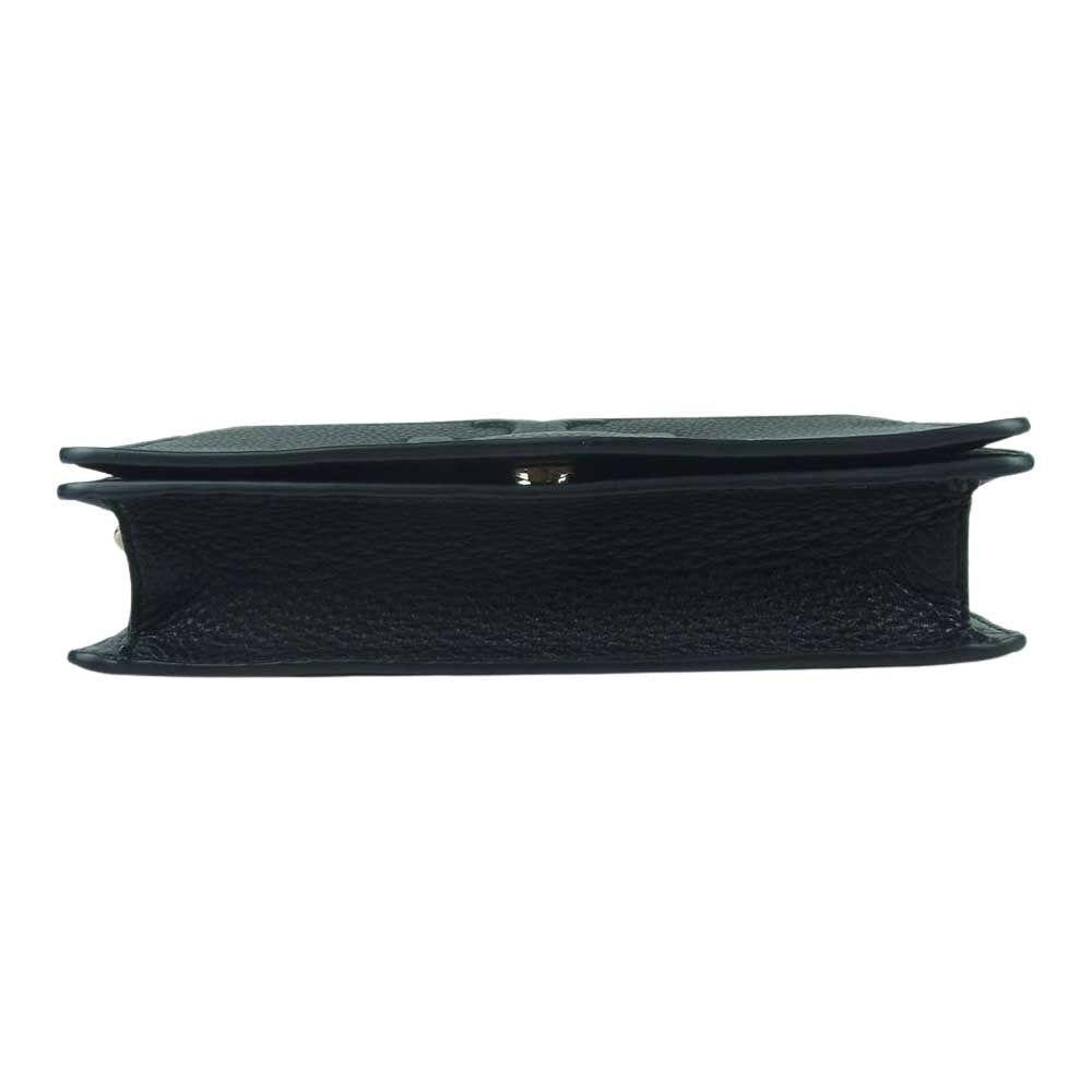 Tory Burch トリーバーチ ロゴ レザー ショルダー バッグ ブラック系【中古】