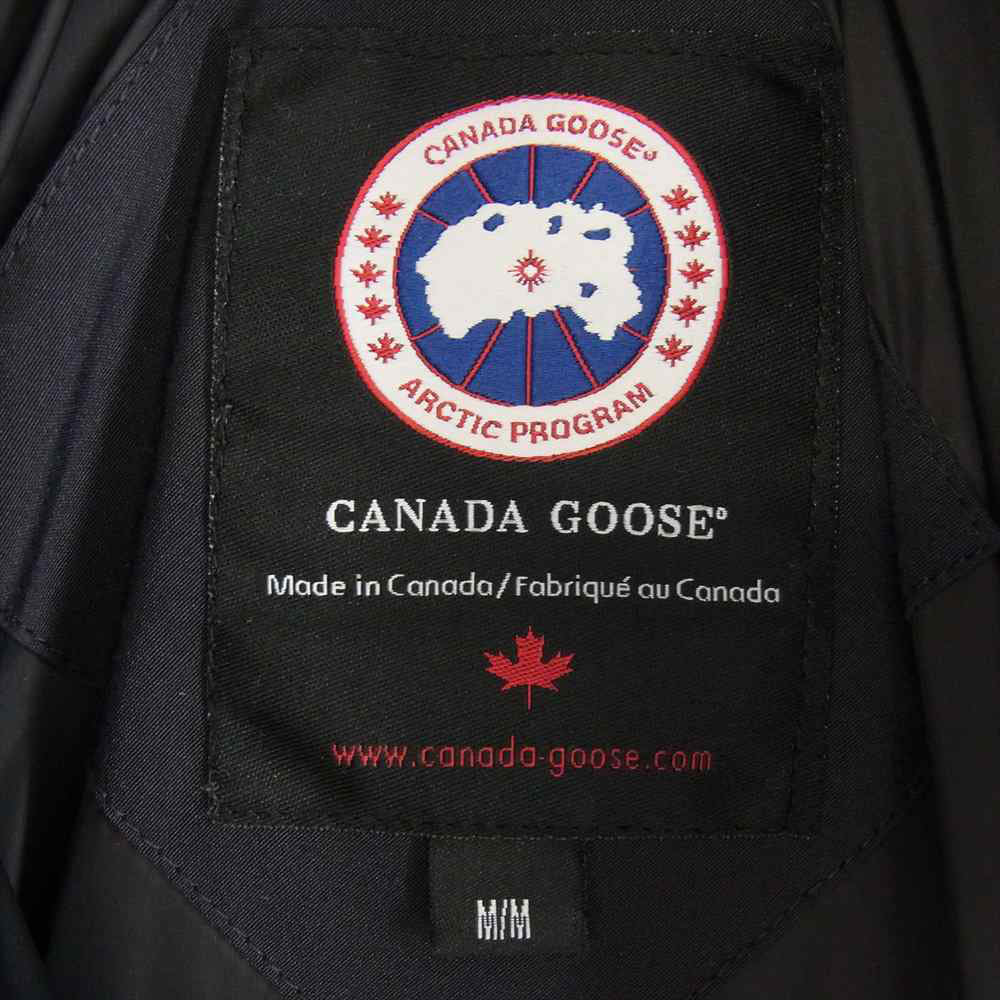 CANADA GOOSE カナダグース 2302JL 国内正規品 グリフィンタグ MACKENZIE PARKA マッケンジー パーカー グリフィンタグ ファーフード付き ダウンジャケット ダウンコート ブラック系 レッド系 M【中古】