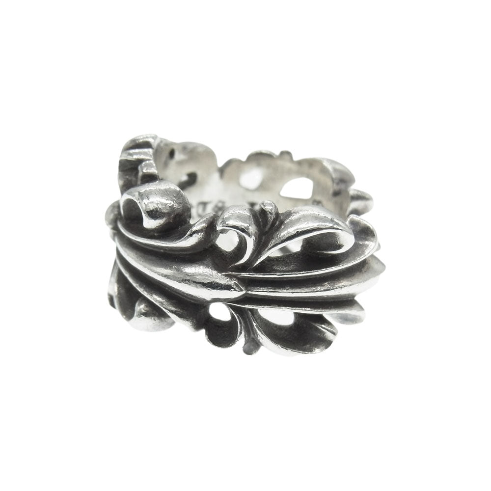 CHROME HEARTS クロムハーツ（原本無） ダブル フローラル クロス リング シルバー系【中古】