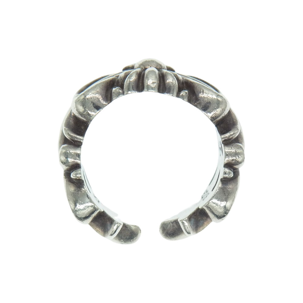 CHROME HEARTS クロムハーツ（原本無） ダブル フローラル クロス リング シルバー系【中古】