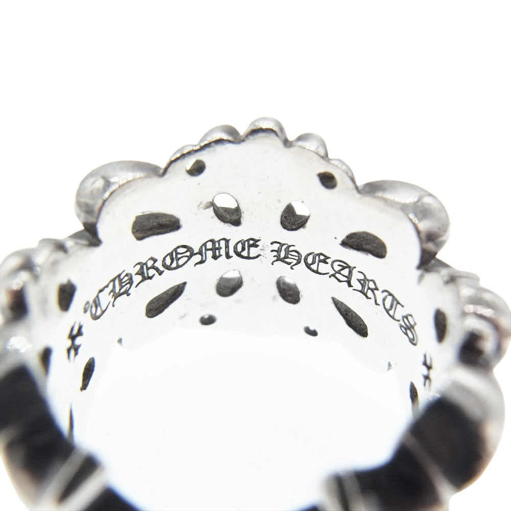 CHROME HEARTS クロムハーツ（原本無） ダブル フローラル クロス リング シルバー系【中古】