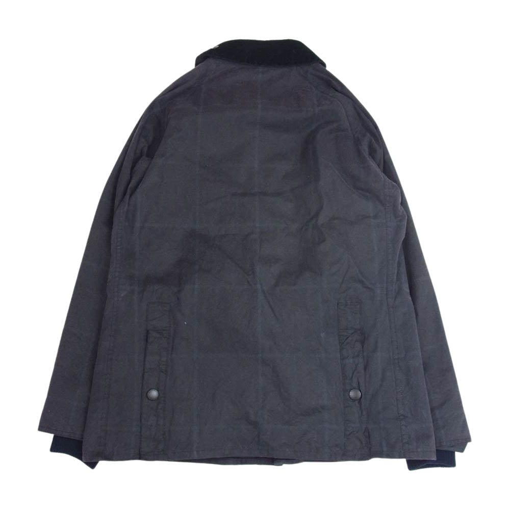Barbour バブアー 4124947 SL BEDALE WASHED JACKET ビデイル ウィンドウペン ウォッシュ オイルド ジャケット ブラック系 グレー系 36【中古】