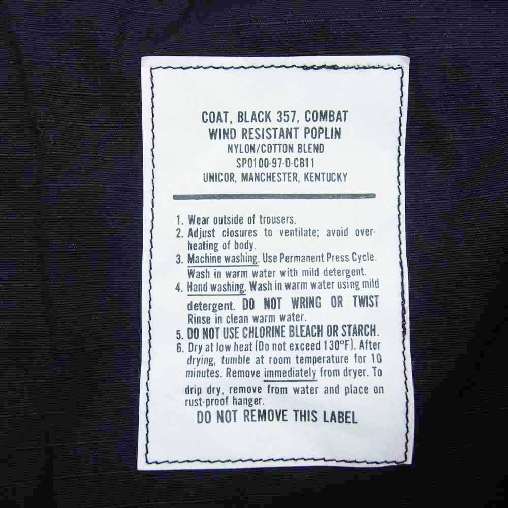 アメリカ軍 8415-01-422-1991 90s BDU JACKET ミリタリー ファティーグ ジャケット ブラック系 S【中古】