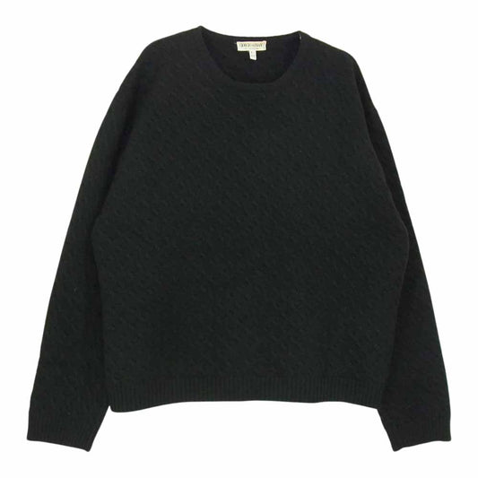 GIORGIO ARMANI ジョルジオアルマーニ 国内正規品 イタリア製 7004 メリノウール ニット セーター ブラック系 48【中古】