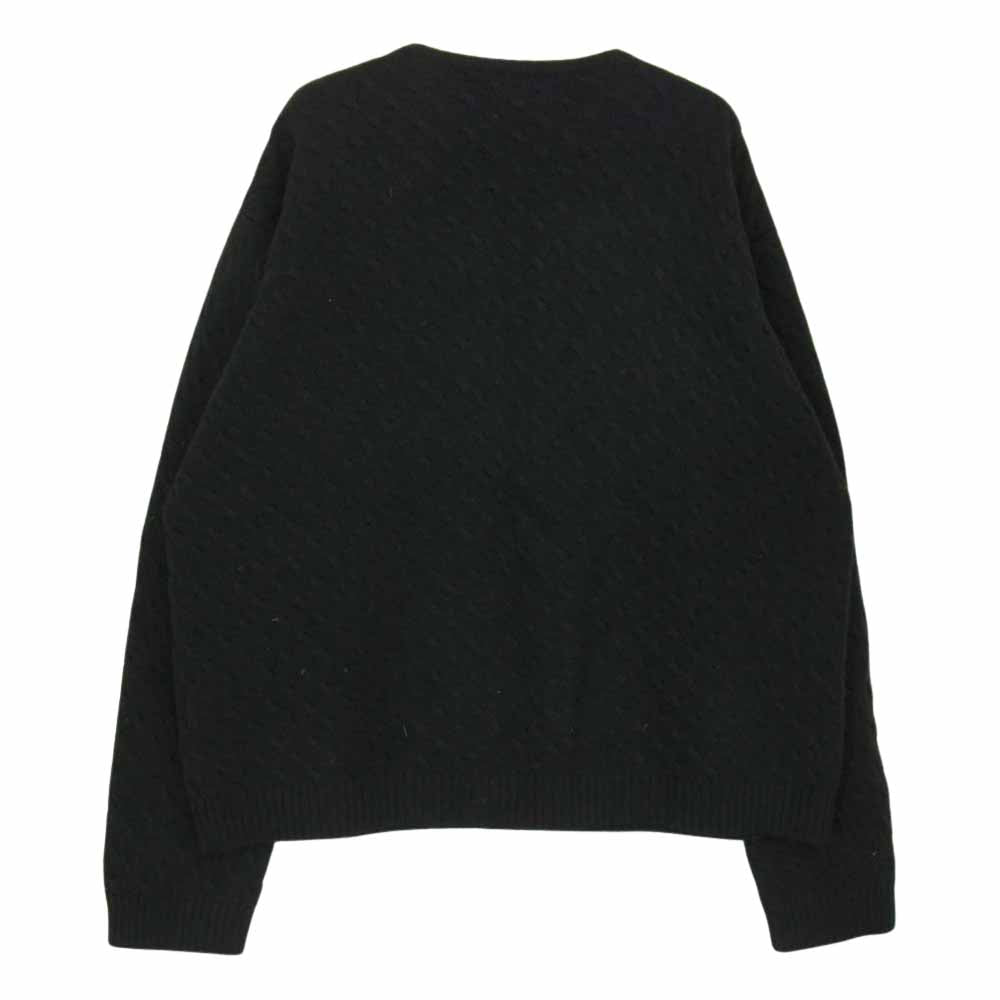 GIORGIO ARMANI ジョルジオアルマーニ 国内正規品 イタリア製 7004 メリノウール ニット セーター ブラック系 48【中古】