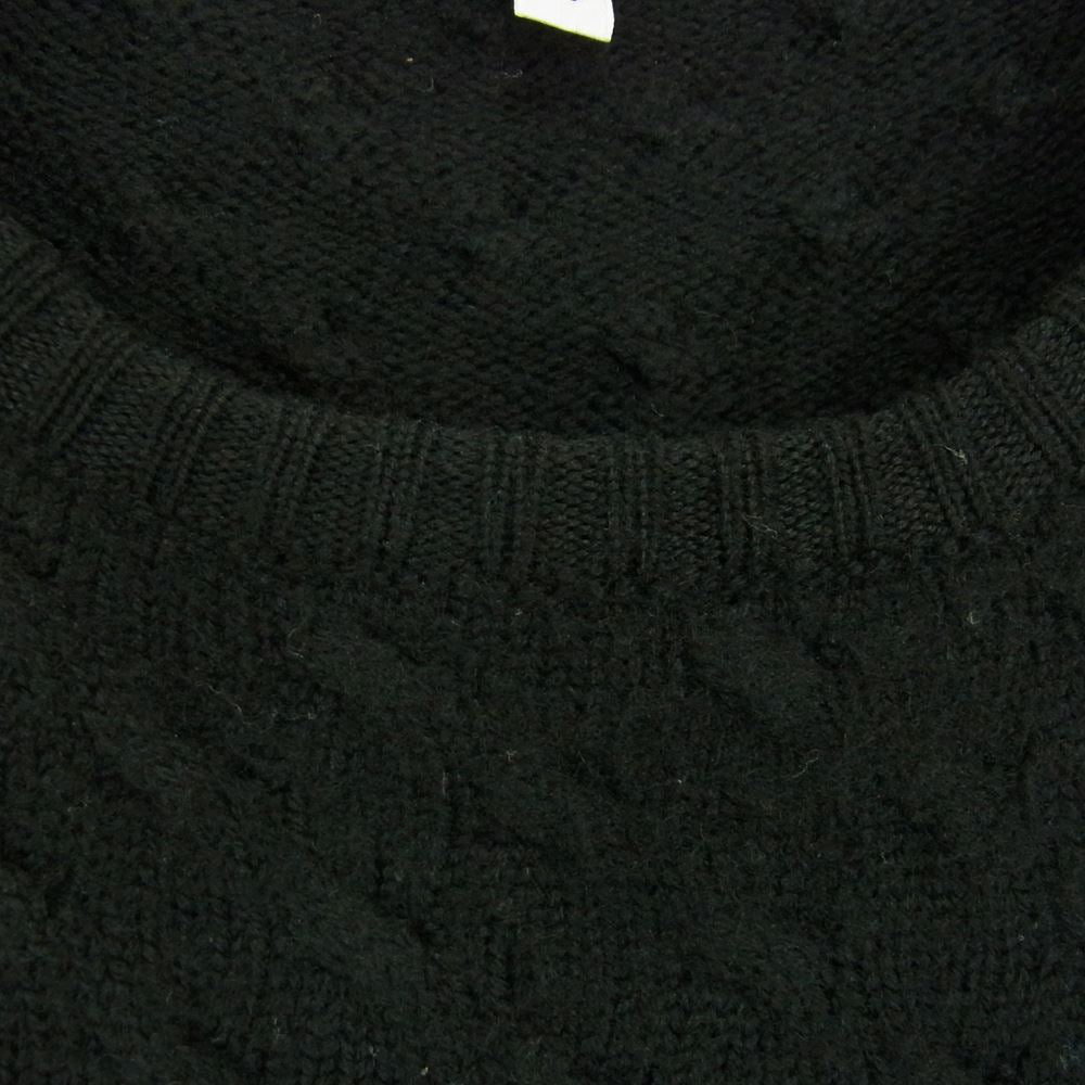 GIORGIO ARMANI ジョルジオアルマーニ 国内正規品 イタリア製 7004 メリノウール ニット セーター ブラック系 48【中古】