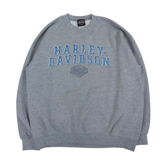 HARLEY DAVIDSON ハーレーダビッドソン ヴィンテージ プリント クルー スウェット グレー系 L【中古】
