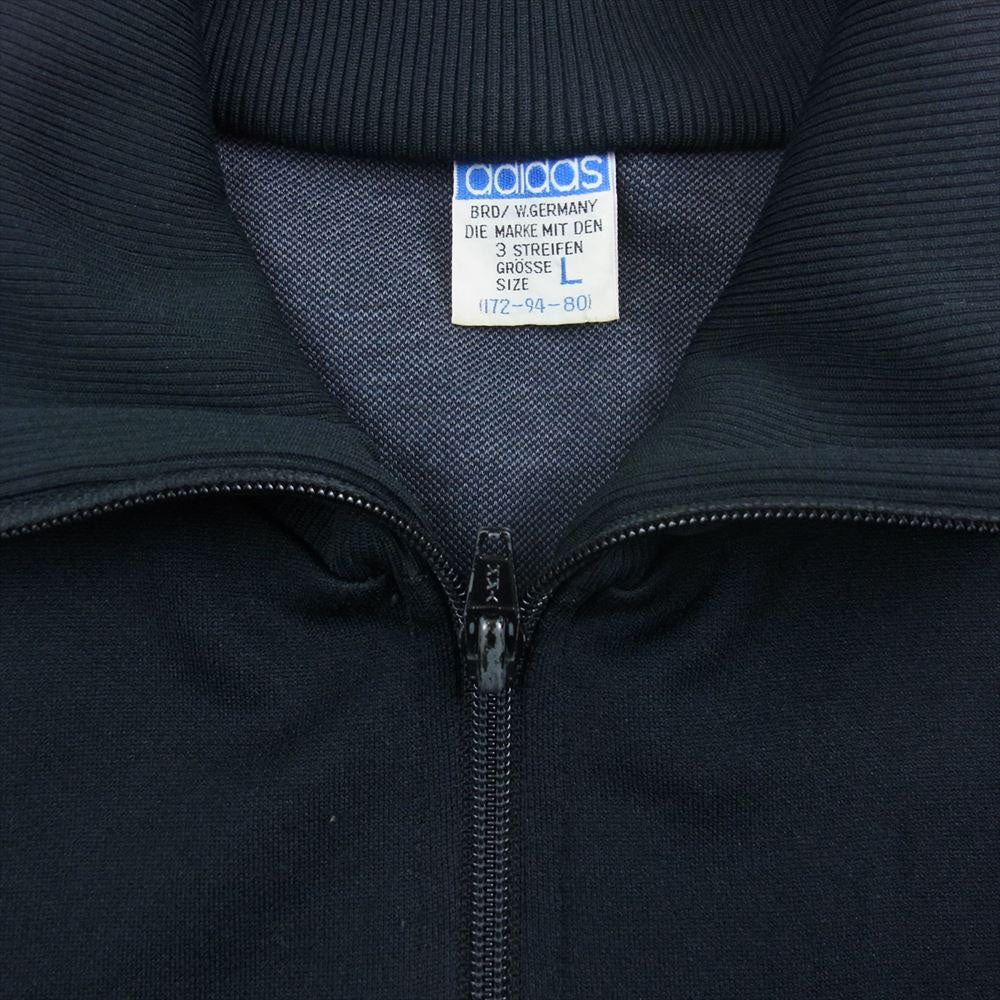 adidas アディダス ヴィンテージ 旧西ドイツ製 トラック ジャケット ブラック系 L【中古】