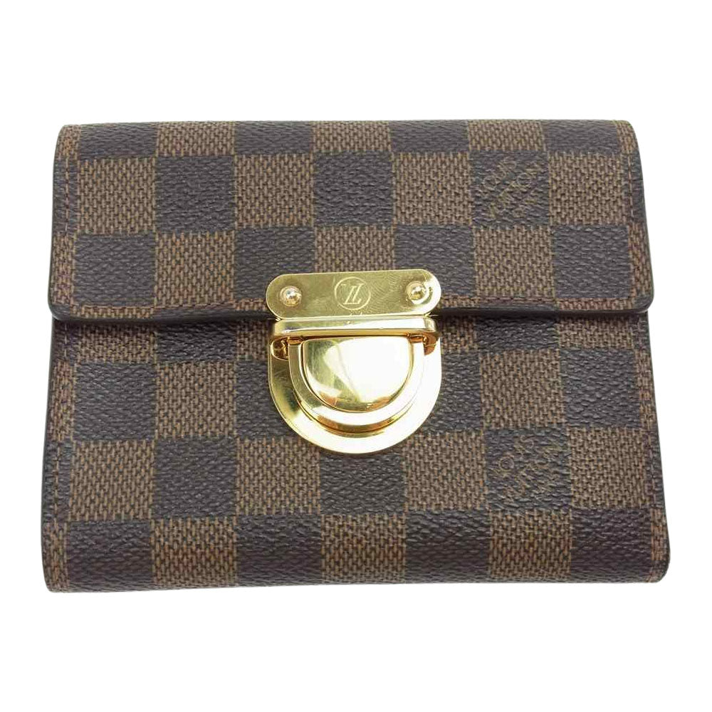 LOUIS VUITTON ルイ・ヴィトン N60005 ダミエ ポルトフォイユ コアラ 三つ折り財布 ブラウン系【中古】