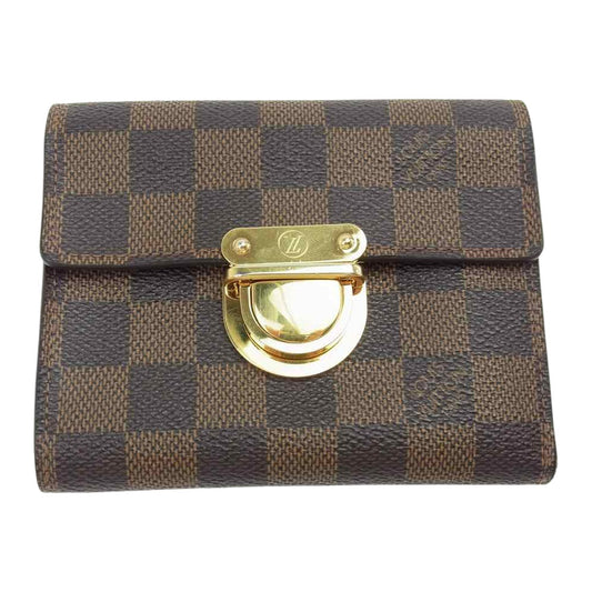 LOUIS VUITTON ルイ・ヴィトン N60005 ダミエ ポルトフォイユ コアラ 三つ折り財布 ブラウン系【中古】