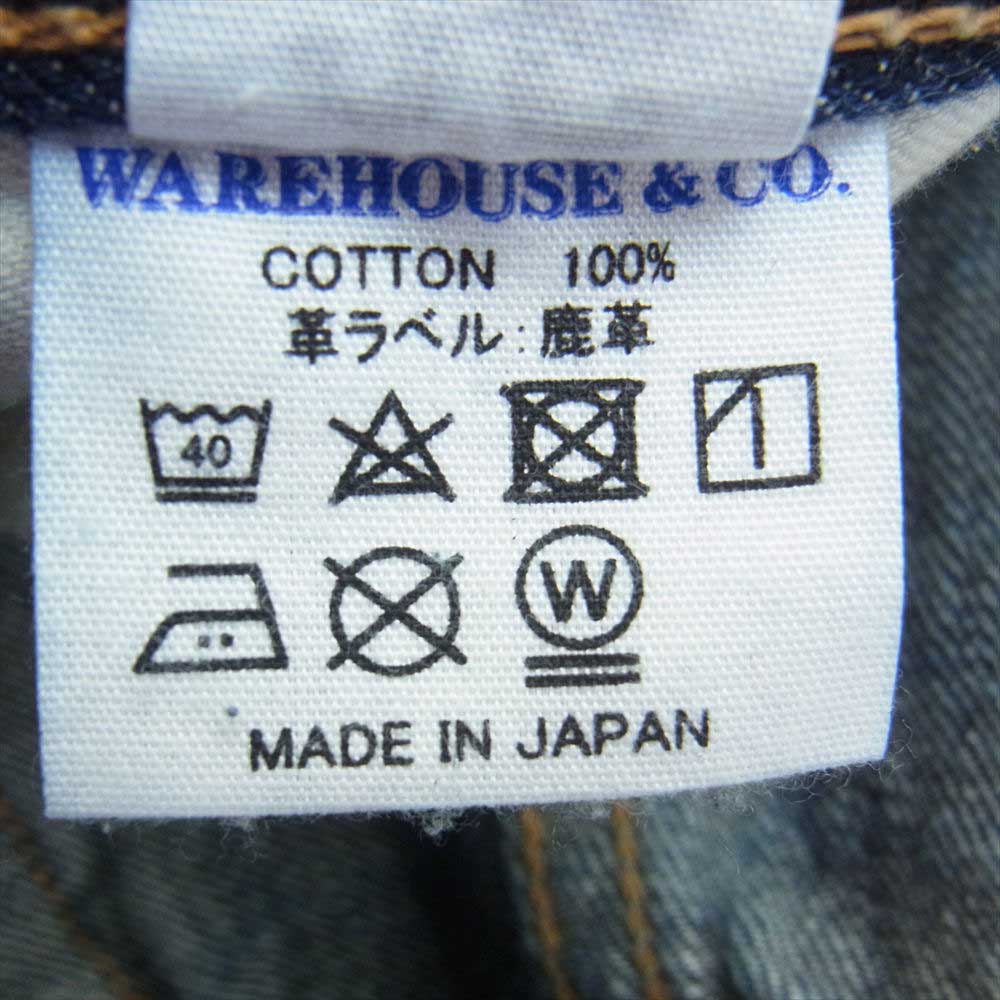 WAREHOUSE ウエアハウス DD-1001XX DUCK DIGGER ダックディガー 1947 MODEL ONE WASH デニムパンツ インディゴブルー系 36【中古】