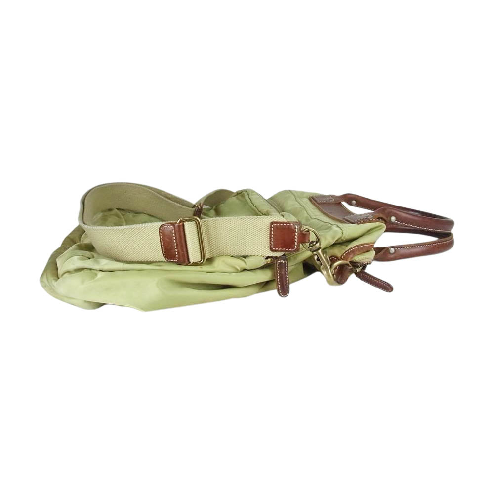 Felisi フェリージ ナイロン レザーハンドル 2way ショルダー ヘルメット バッグ ベージュ系【中古】