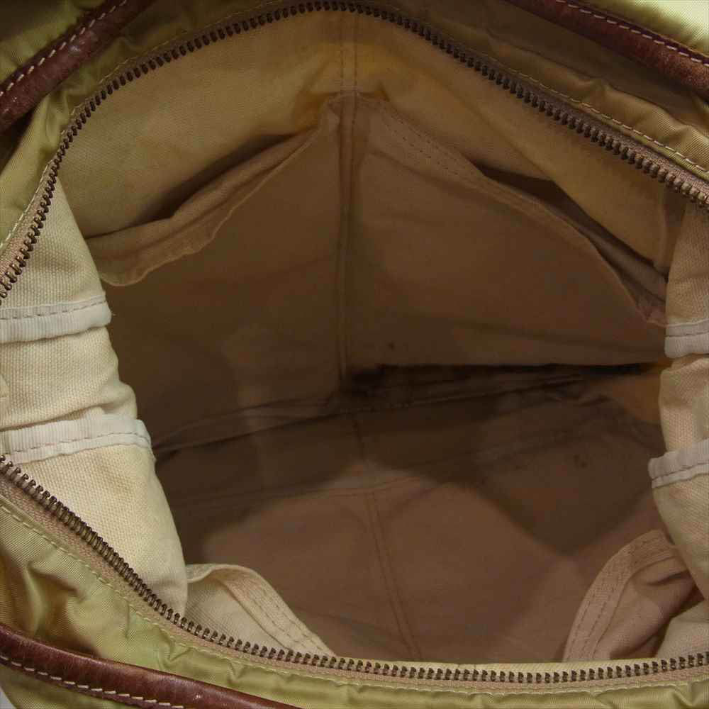 Felisi フェリージ ナイロン レザーハンドル 2way ショルダー ヘルメット バッグ ベージュ系【中古】