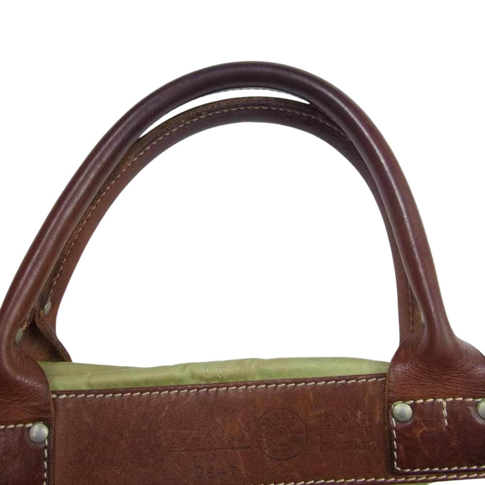 Felisi フェリージ ナイロン レザーハンドル 2way ショルダー ヘルメット バッグ ベージュ系【中古】