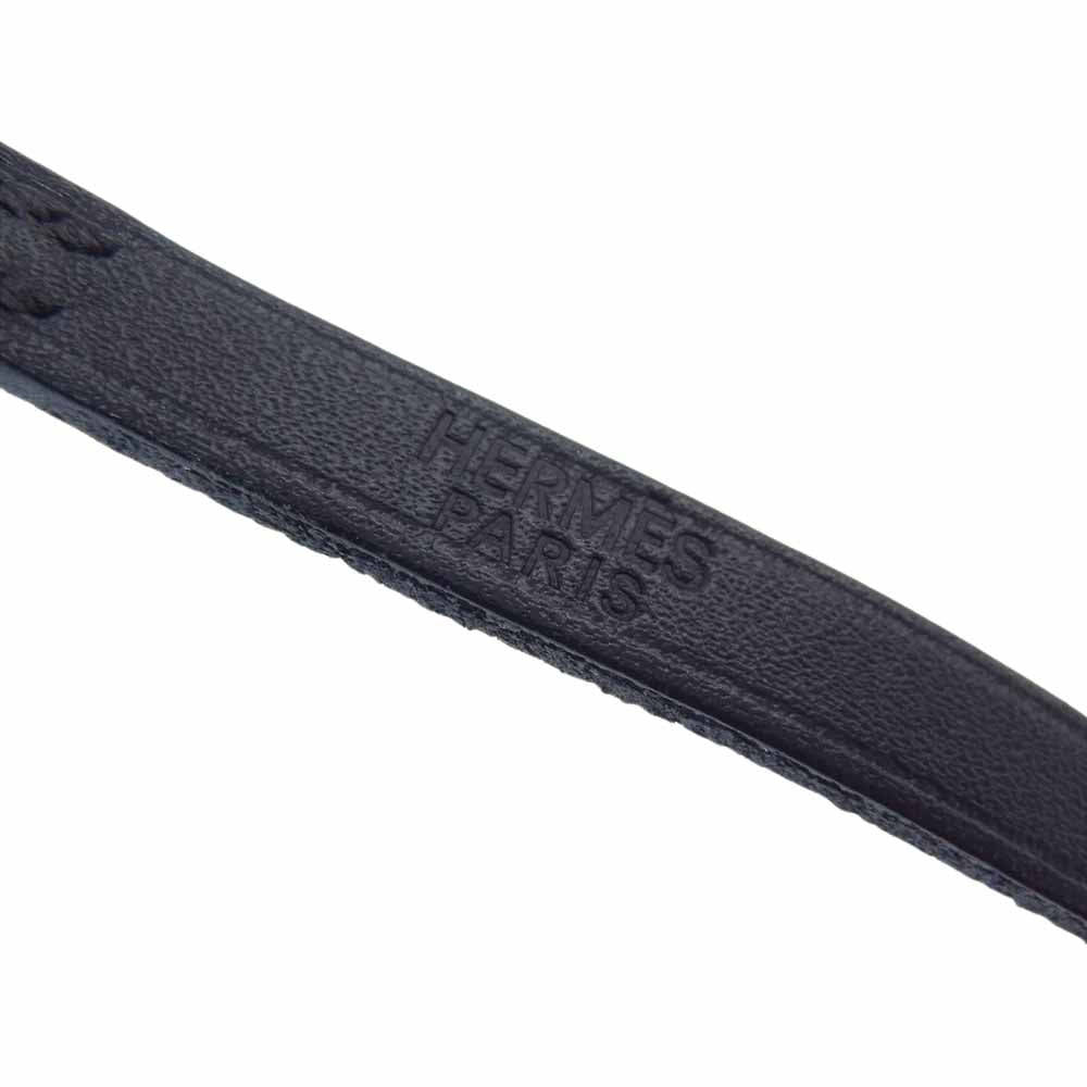 HERMES エルメス □G 2003年製 アピ レザー ブレスレット ブラック系【中古】