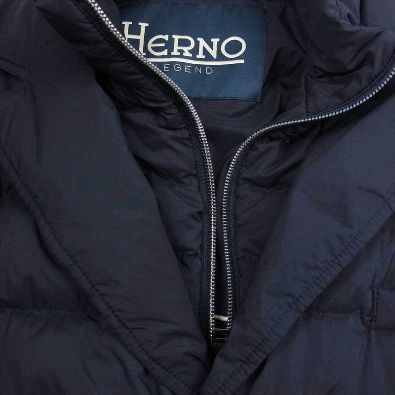 Herno ヘルノ PI001ULE-19288-9200 国内正規品 メンズ 襟着脱 2WAY レイヤード ダウン テーラードジャケット ネイビー系 50【中古】