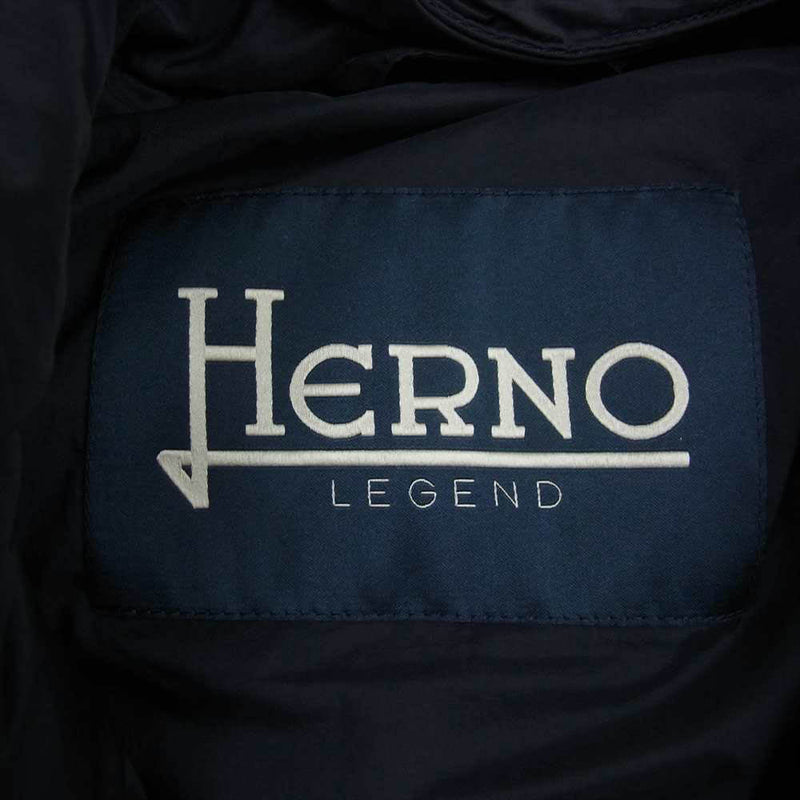 Herno ヘルノ PI001ULE-19288-9200 国内正規品 メンズ 襟着脱 2WAY レイヤード ダウン テーラードジャケット ネイビー系 50【中古】