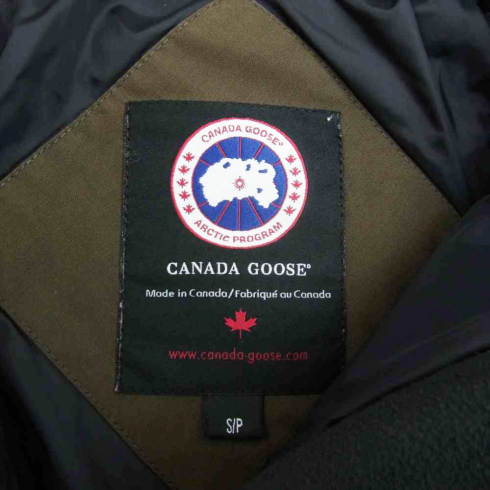 CANADA GOOSE カナダグース 2301JL 国内正規品 グリフィンタグ BELLEVILLE ベルビル ダウン コート ジャケット カーキ系 S【中古】