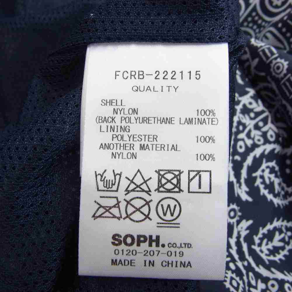 SOPH ソフ 2022AW FCRB-222115 FCRB BANDANA TRAINING JACKET エフシーアールビー F.C.Real Bristol バンダナ トレーニング ネイビー系 M【新古品】【未使用】【中古】