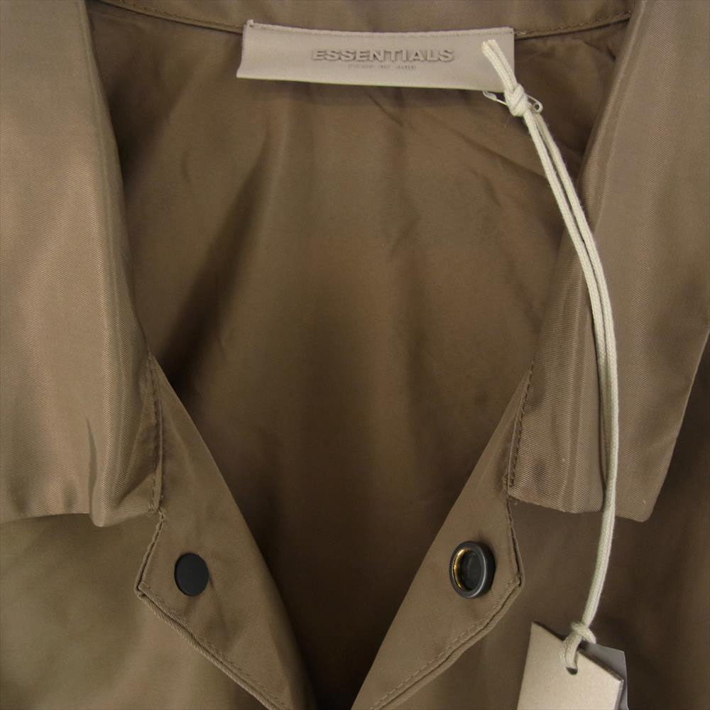 FEAR OF GOD フィアオブゴッド EW22F-186SU224004F ESSENTIALS Nylon Shirt エッセンシャルズ ナイロン 半袖 シャツ カーキ系 L【新古品】【未使用】【中古】