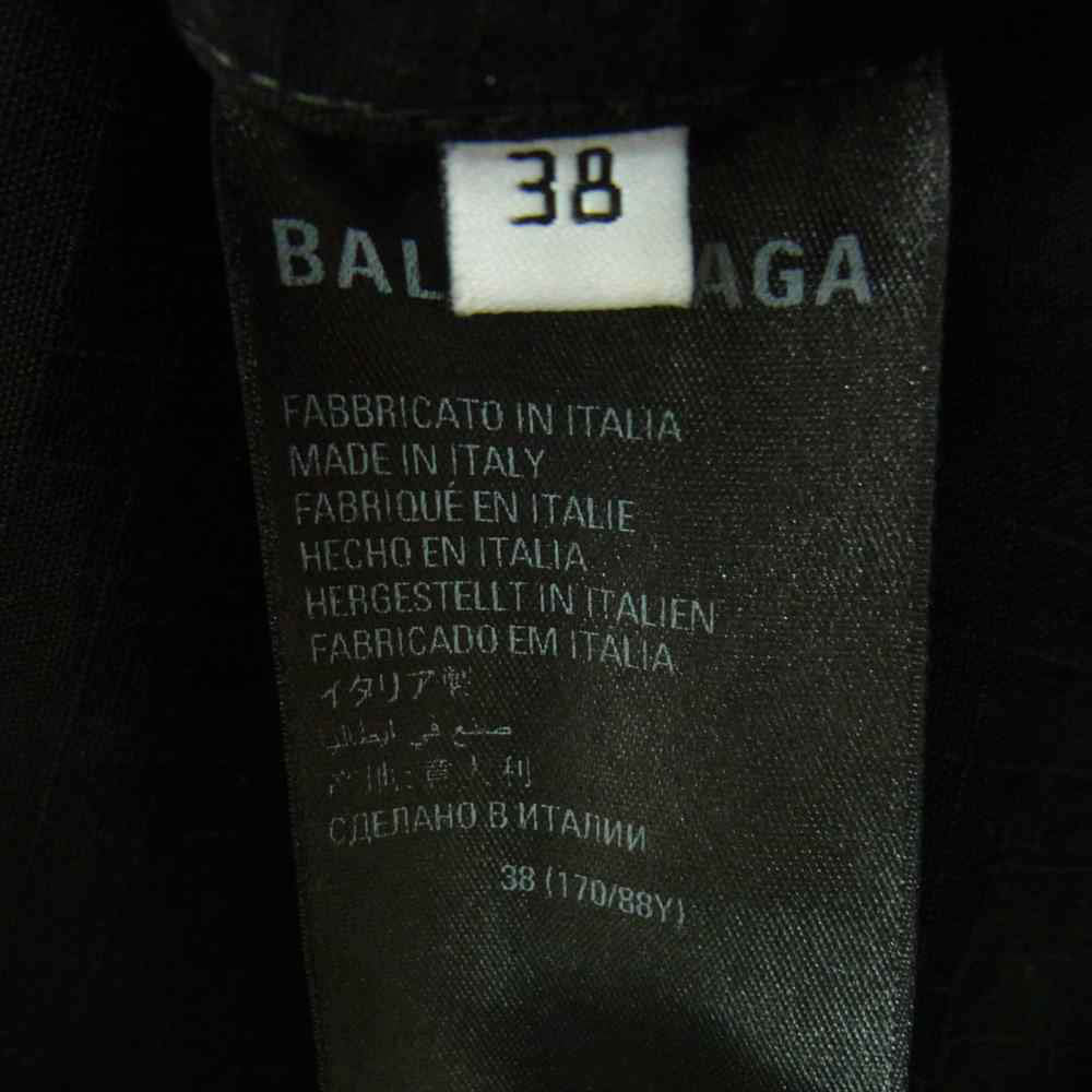 BALENCIAGA バレンシアガ UNIFIT 681008 TKP27 国内正規品 ロゴ刺繍 military shirts jacket ミリタリー シャツ ジャケット ブラック系 38【中古】