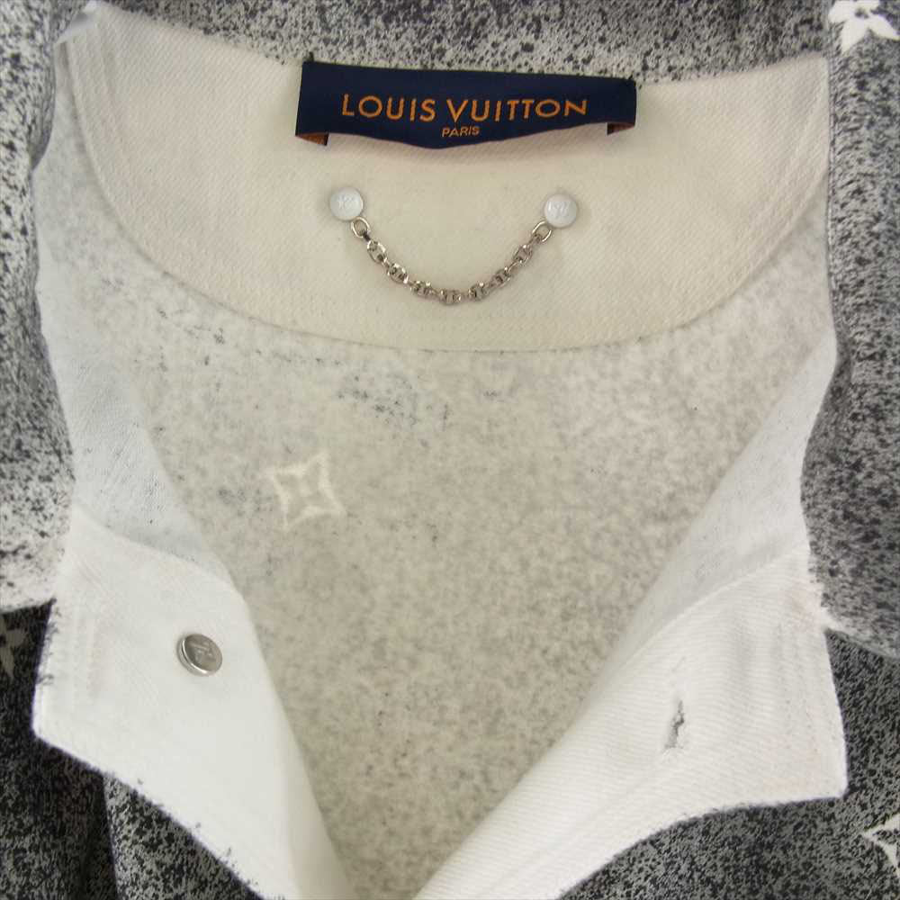 LOUIS VUITTON ルイ・ヴィトン 21AW RM212Q QYZ HLS09W 国内正規品 モノグラム グラデーション ワーク デニム ジャケット グレー系 ホワイト系 XXL【中古】
