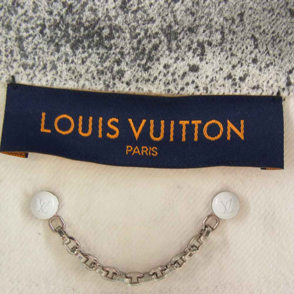 LOUIS VUITTON ルイ・ヴィトン 21AW RM212Q QYZ HLS09W 国内正規品 モノグラム グラデーション ワーク デニム ジャケット グレー系 ホワイト系 XXL【中古】