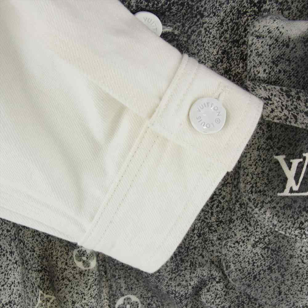 LOUIS VUITTON ルイ・ヴィトン 21AW RM212Q QYZ HLS09W 国内正規品 モノグラム グラデーション ワーク デニム ジャケット グレー系 ホワイト系 XXL【中古】