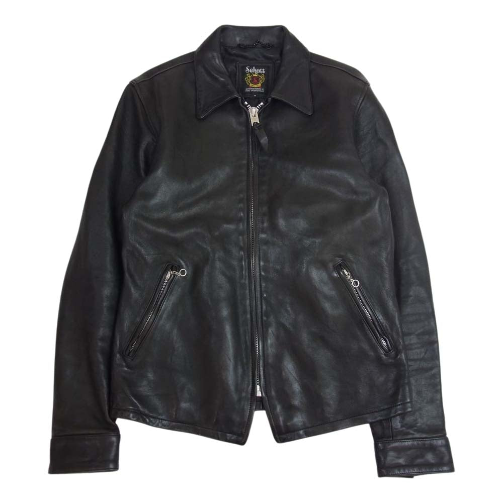 schott ショット シングルライダース ジャケット トラッカー ジャケット バイカー  ブラック系 S【中古】